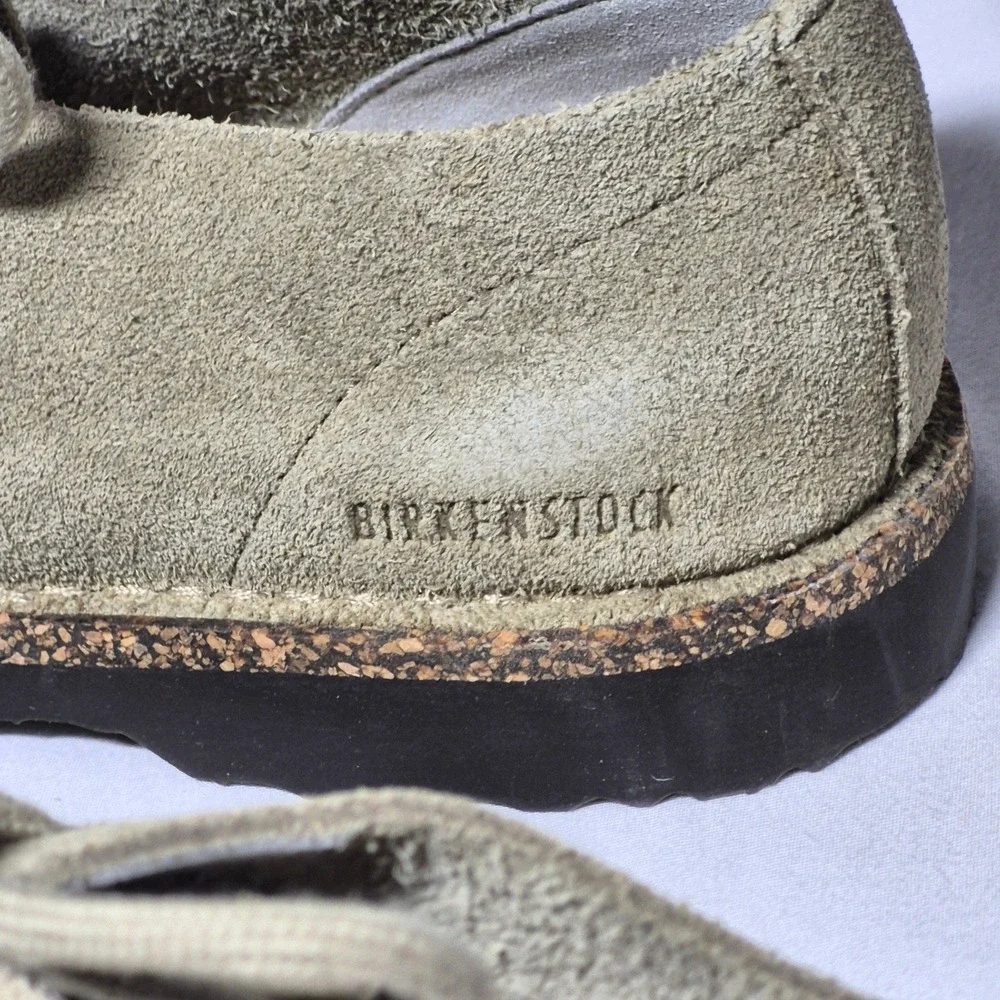 NEW Birkenstock Uppsala low top faded khaki suede lace up oxford shoes 41 mens 8